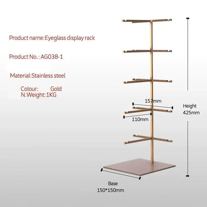 Stainless steel glasses display rack glasses store storage rack display props sunglasses sunglasses table stand new style Jim Display