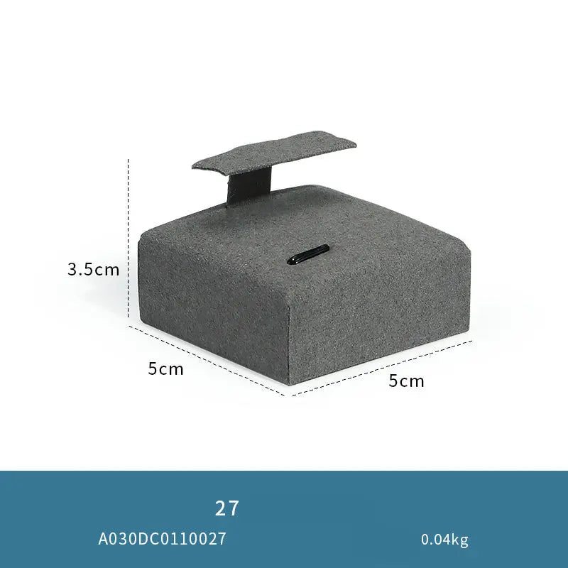 Gray microfiber jewellery display props, necklaces, pendants, earrings, rings, jewelry displays, jewelry display jewelry display shelves Jim Display