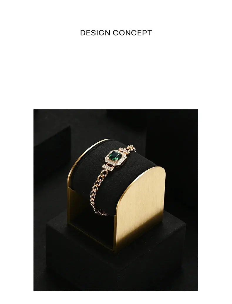 Luxury jewelry display props, high-end metal microfiber necklace, ring counter, jewelry display rack Jim Display