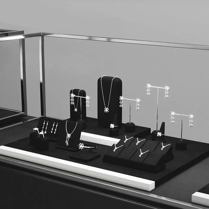 High-end jewelry display racks, earrings, rings, counters, window ornaments, jewelry display props Jim Display