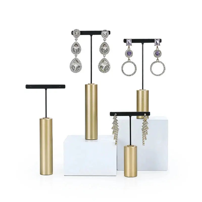 Earrings Display Stand, Ring Display Props, High-grade Metal Drop Earrings, Ring Jewelry Stands, Stud Earrings, Window Display Jim Display