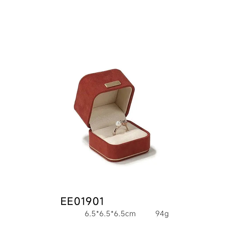 Light Luxury Jewelry Box in Premium Quality Suede, Various Colours Available Jim Display