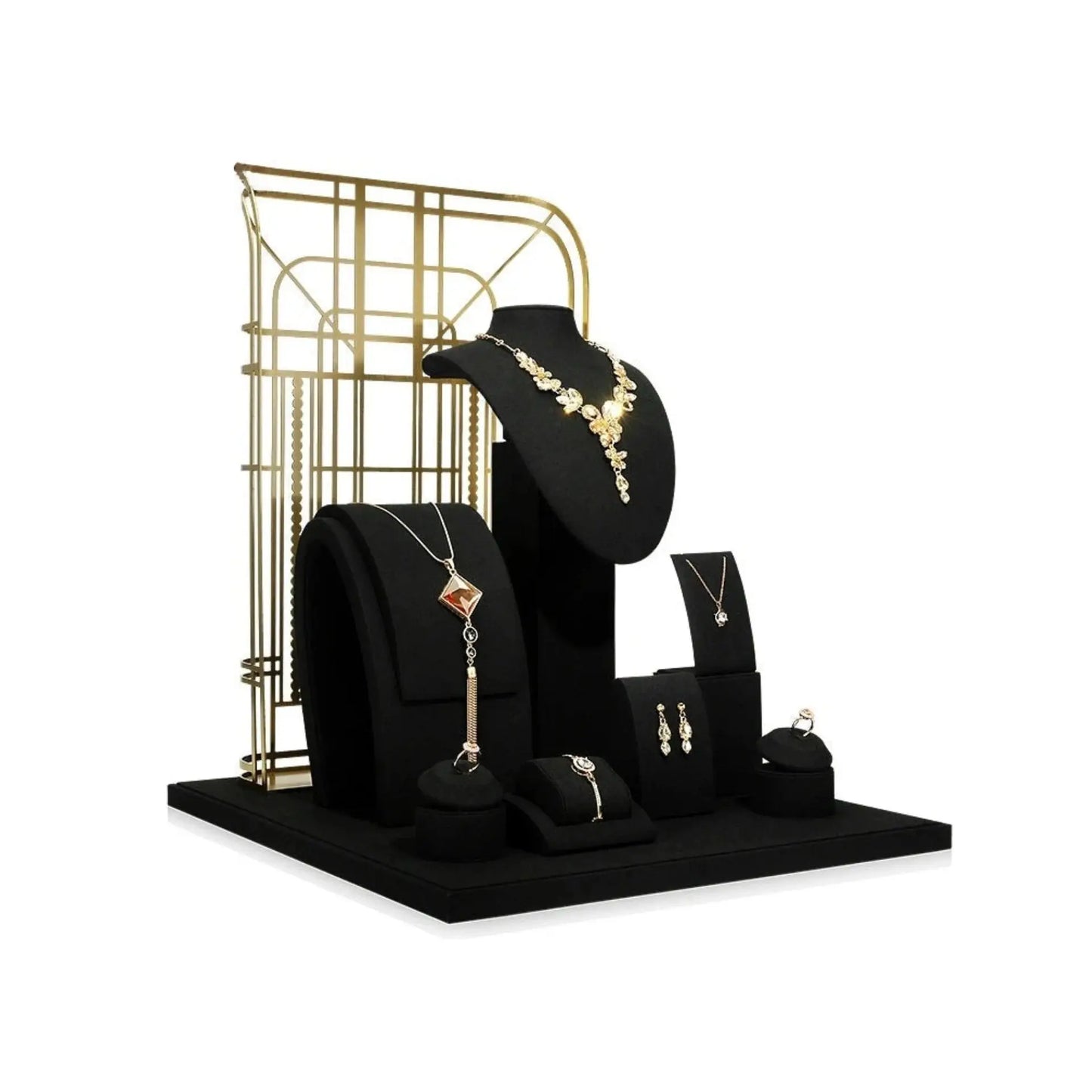 Jewelry display shelf, high-end model suit, necklace, earrings, shelf, window display props Jim Display