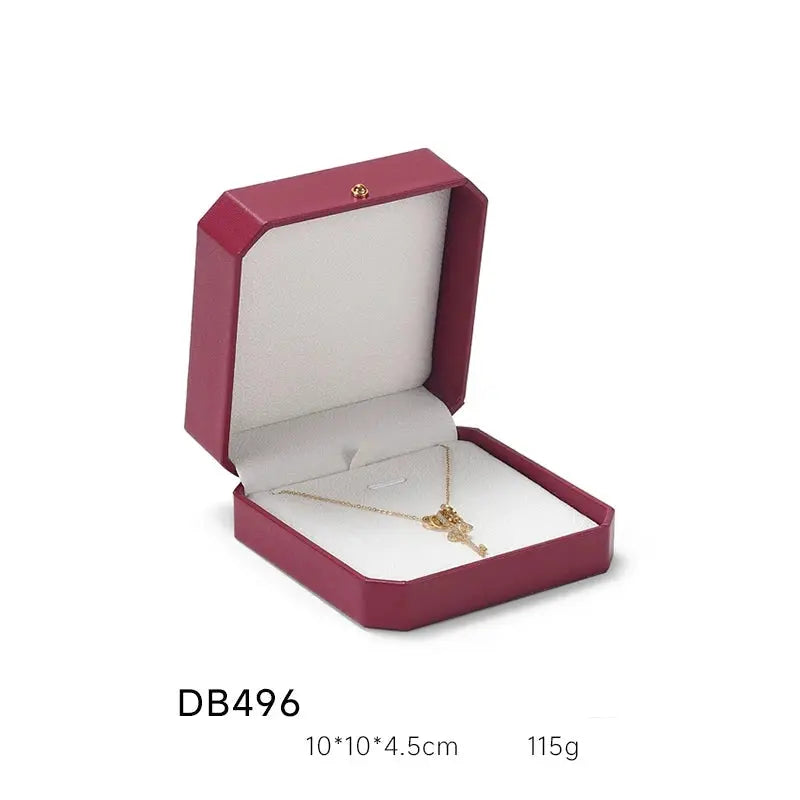Octagonal Lace Jewelry Box PU Leather Ring Necklace Box Bracelet Pendant Earrings Jewelry Packaging Gift Box Jim Display
