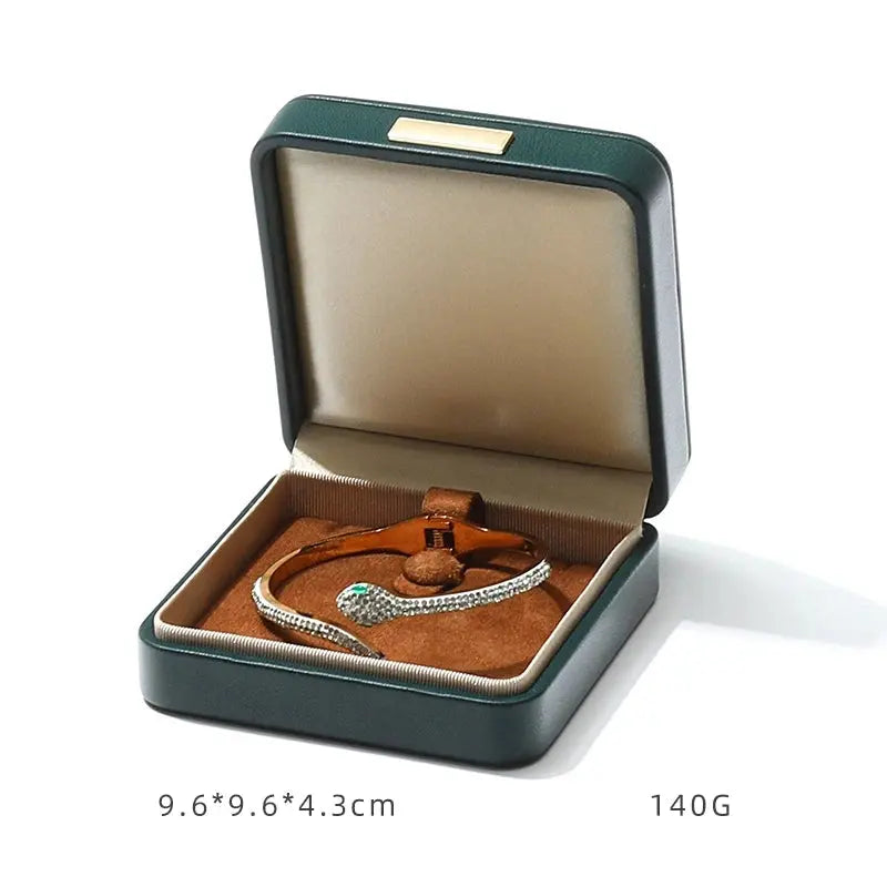 Light luxury Jewelry box high-end export suede inner bracelet bracelet necklace ring box high-end Jim Display