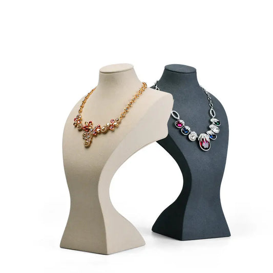 Microfiber Necklace Bus, Model Neck Necklace Display Stand, Display Rack, Necklace Display Props Jim Display