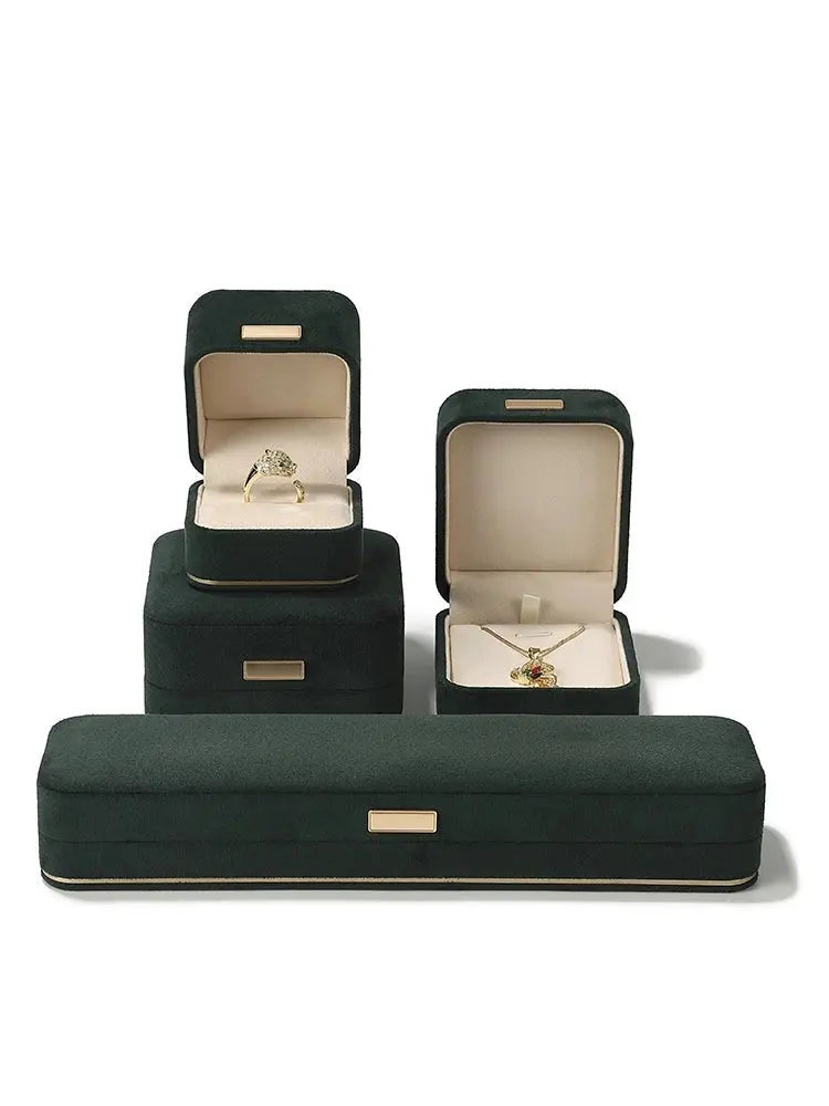 Light Luxury Jewelry Box in Premium Quality Suede, Various Colours Available Jim Display