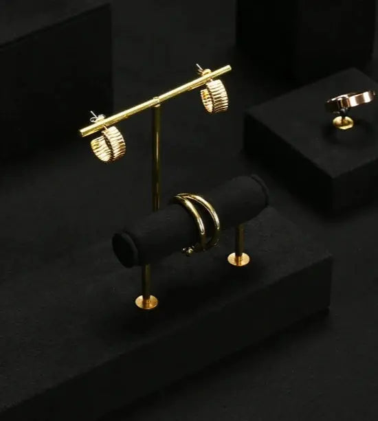 Luxury jewelry display props, high-end metal microfiber necklace, ring counter, jewelry display rack Jim Display