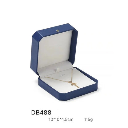 Octagonal Lace Jewelry Box PU Leather Ring Necklace Box Bracelet Pendant Earrings Jewelry Packaging Gift Box Jim Display