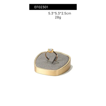 Luxury jewelry window display, props, rings, necklaces, earrings, jade display shelves, ladder jewelry display shelves Jim Display