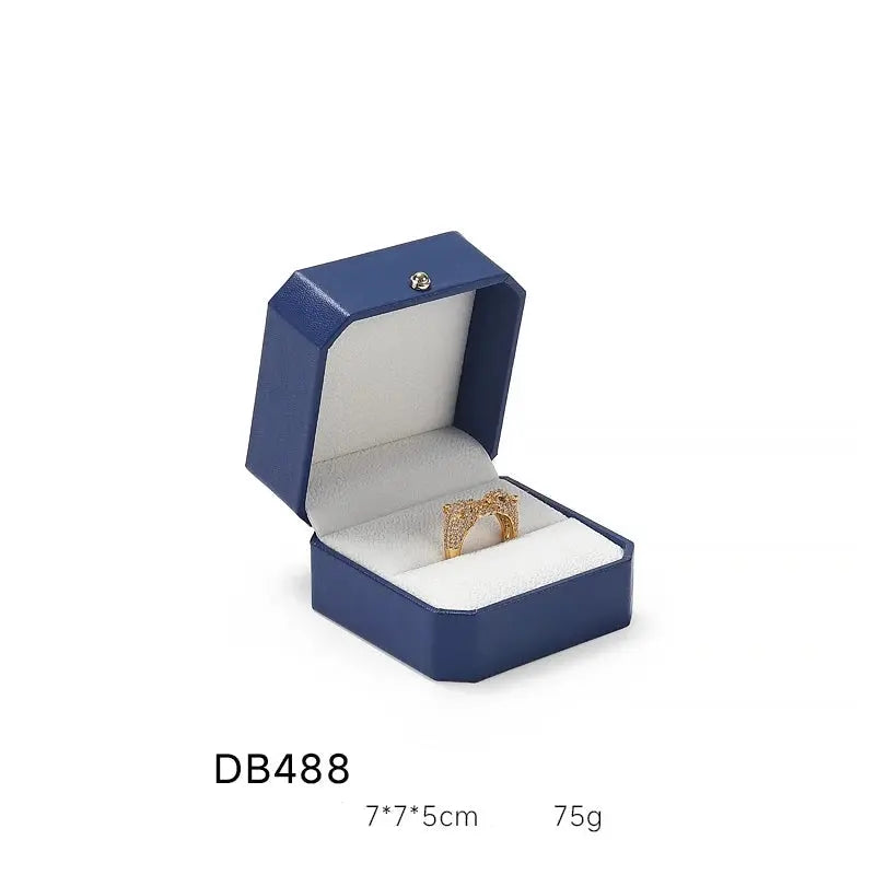 Octagonal Lace Jewelry Box PU Leather Ring Necklace Box Bracelet Pendant Earrings Jewelry Packaging Gift Box Jim Display