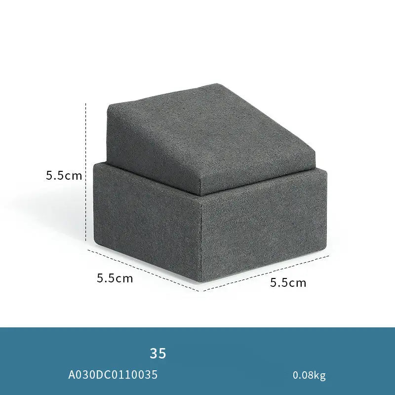 Gray microfiber jewellery display props, necklaces, pendants, earrings, rings, jewelry displays, jewelry display jewelry display shelves Jim Display