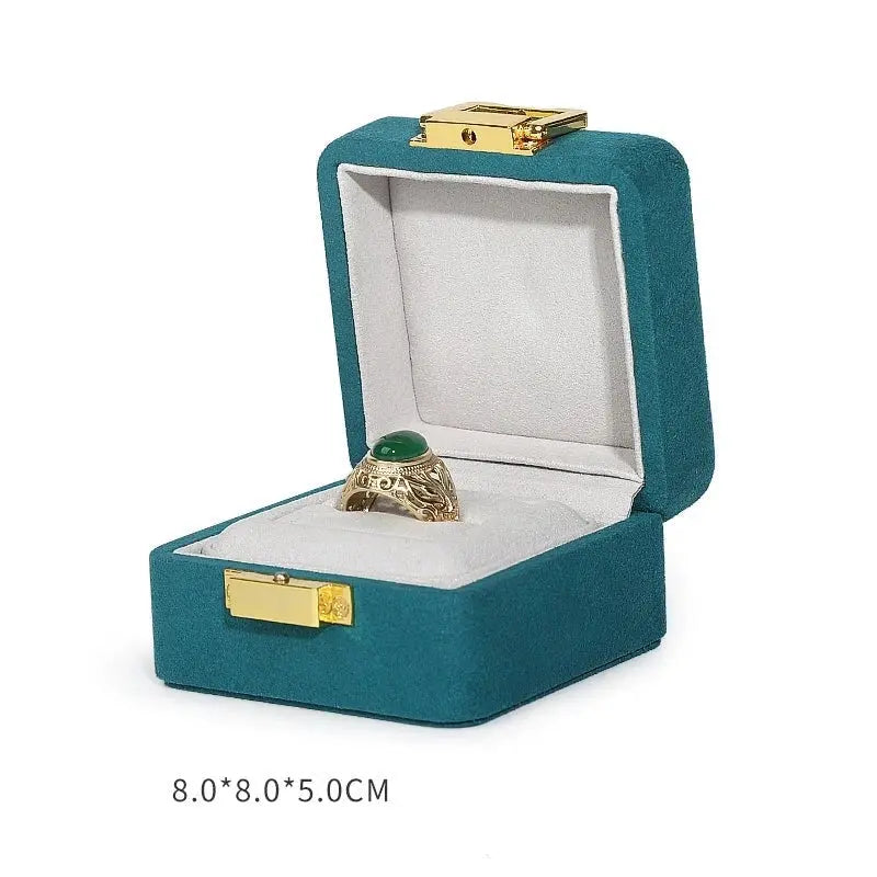 Orange Microfiber Jewelry Box Premium Ring Box Single Ring Jewelry Box Bracelet Box Necklace Box Gift Box With Lock Jim Display