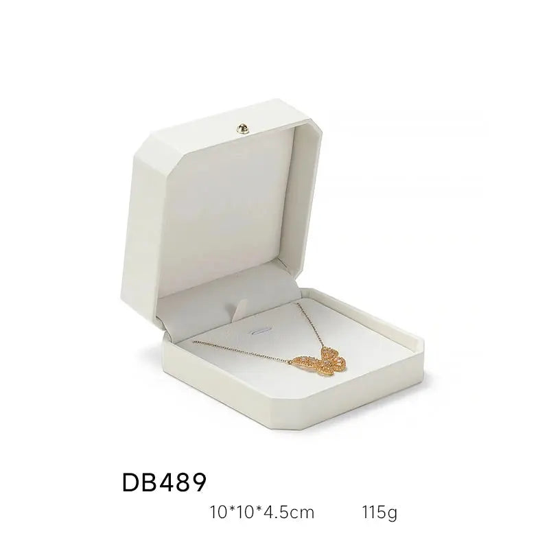 Octagonal Lace Jewelry Box PU Leather Ring Necklace Box Bracelet Pendant Earrings Jewelry Packaging Gift Box Jim Display