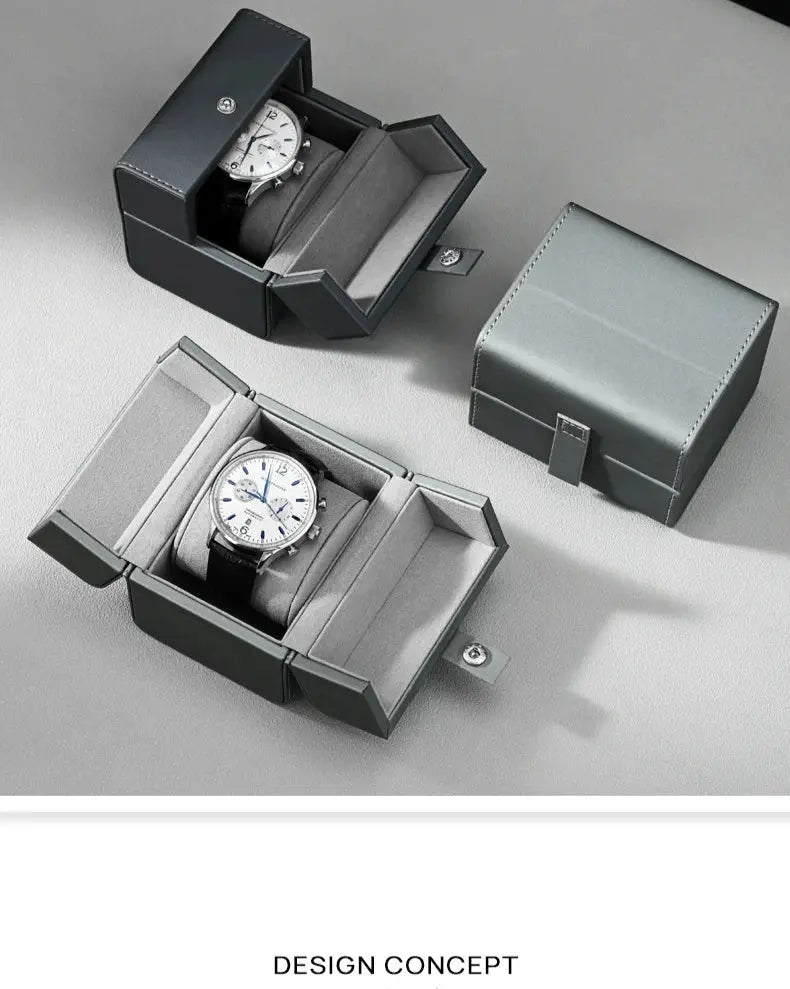 Watch box PU leather portable folio watch storage box watch box watch box travel case watch packaging box Jim Display
