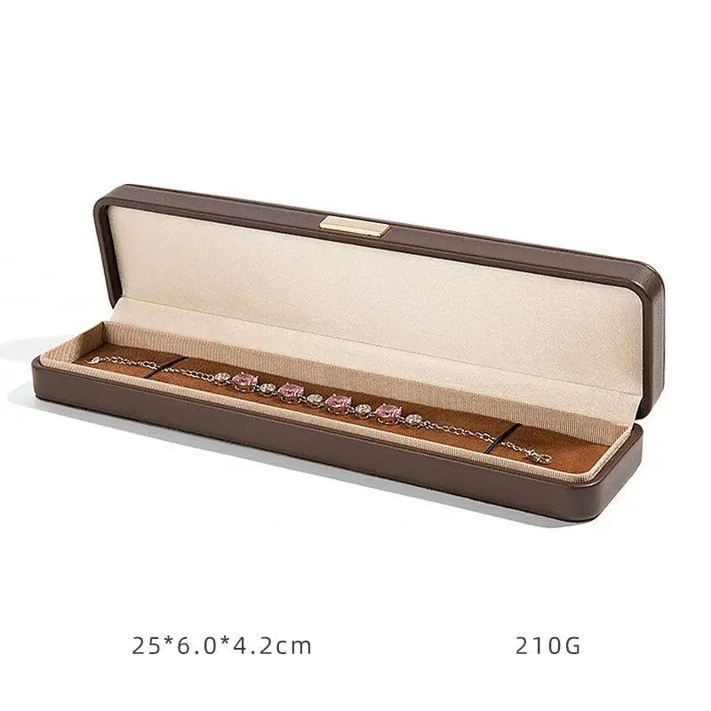 Light luxury Jewelry box high-end export suede inner bracelet bracelet necklace ring box high-end Jim Display