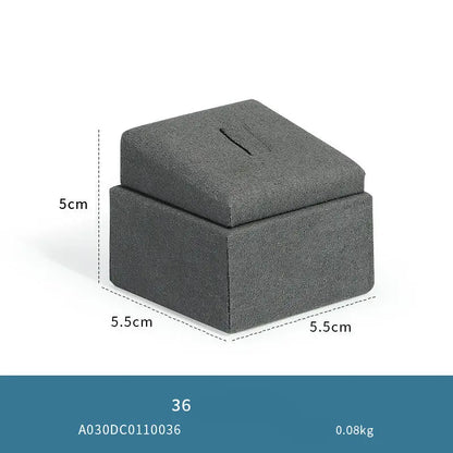 Gray microfiber jewellery display props, necklaces, pendants, earrings, rings, jewelry displays, jewelry display jewelry display shelves Jim Display