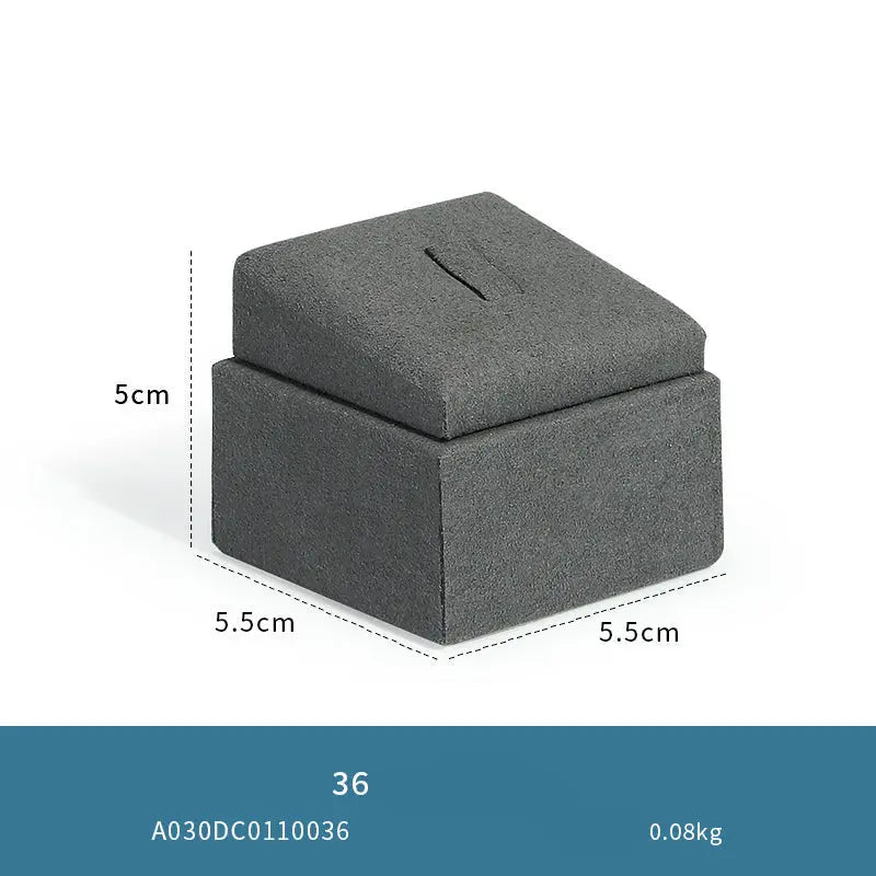 Gray microfiber jewellery display props, necklaces, pendants, earrings, rings, jewelry displays, jewelry display jewelry display shelves Jim Display
