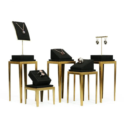 Black jewelry counter display props, necklaces, rings, earrings, studs, bracelets, jewelry display racks Jim Display
