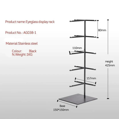 Stainless steel glasses display rack glasses store storage rack display props sunglasses sunglasses table stand new style Jim Display