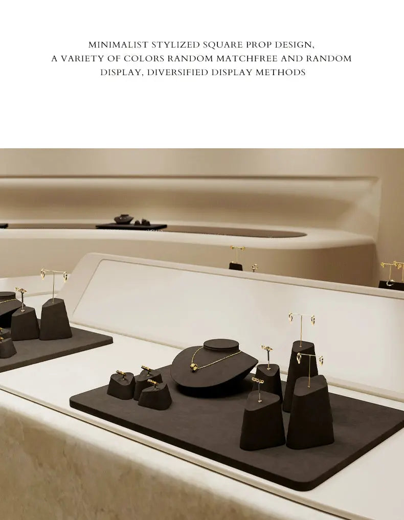 High-end jewelry display props, rings, earrings, necklace display, counter display, jewelry display stand Jim Display