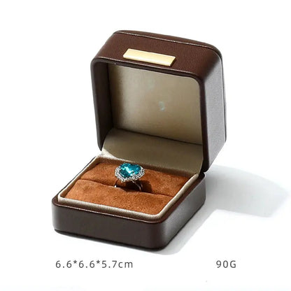 Light luxury Jewelry box high-end export suede inner bracelet bracelet necklace ring box high-end Jim Display