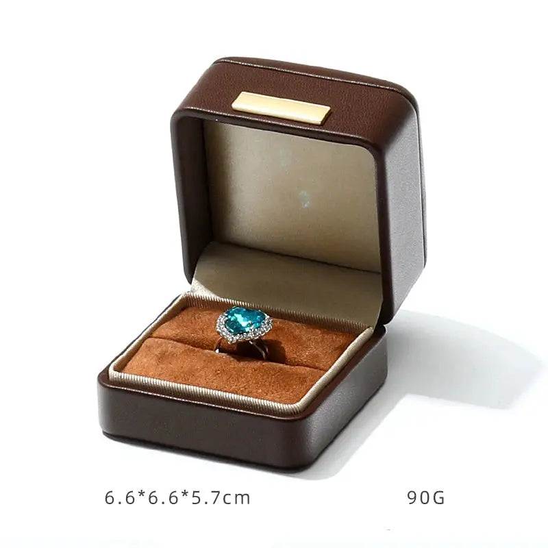 Light luxury Jewelry box high-end export suede inner bracelet bracelet necklace ring box high-end Jim Display