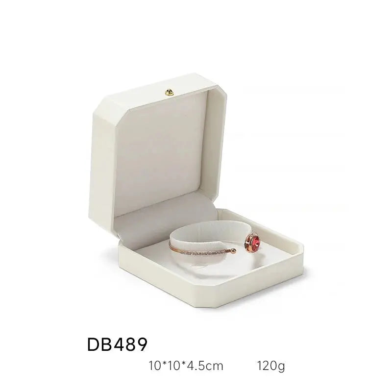 Octagonal Lace Jewelry Box PU Leather Ring Necklace Box Bracelet Pendant Earrings Jewelry Packaging Gift Box Jim Display