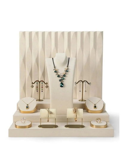 Luxury jewellery display, rings, necklaces, earrings, window display, jewelry, display props Jim Display