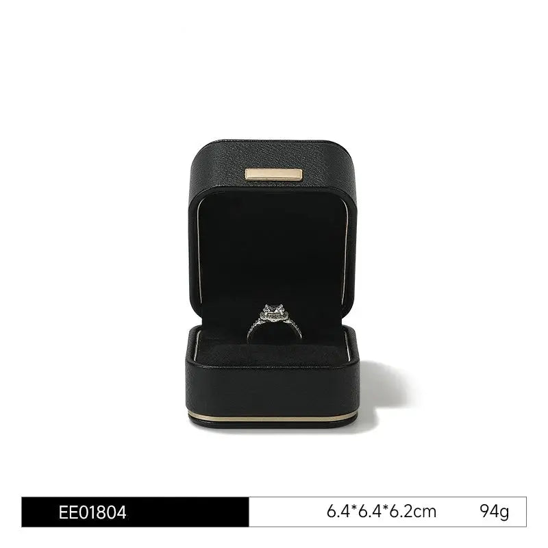 Jewelry box, wedding PU leather ring box, earrings, necklace storage box, confession jewelry packaging, gift box Jim Display