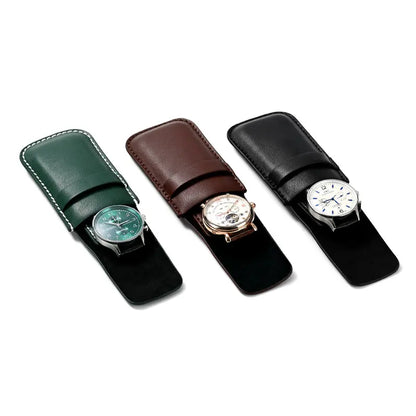High-end leather watch storage bag, portable carry-on watch storage bag, travel watch bag, protective bag Jim Display