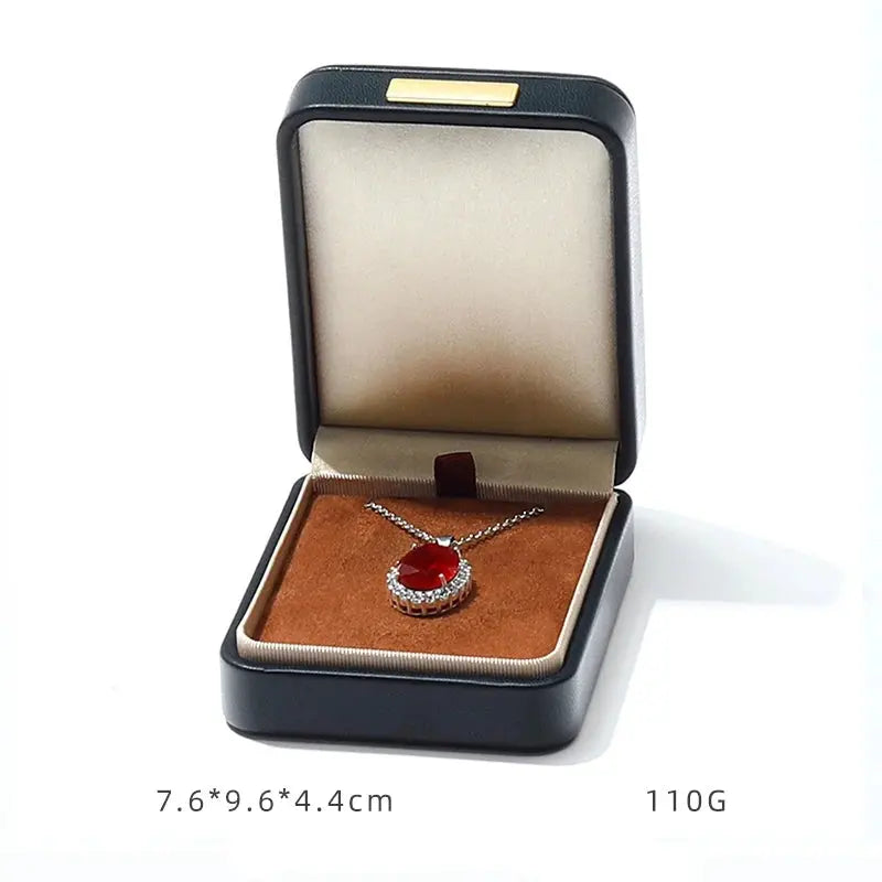 Light luxury Jewelry box high-end export suede inner bracelet bracelet necklace ring box high-end Jim Display
