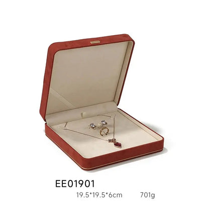 Light Luxury Jewelry Box in Premium Quality Suede, Various Colours Available Jim Display