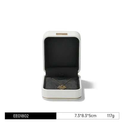 Jewelry box, wedding PU leather ring box, earrings, necklace storage box, confession jewelry packaging, gift box Jim Display