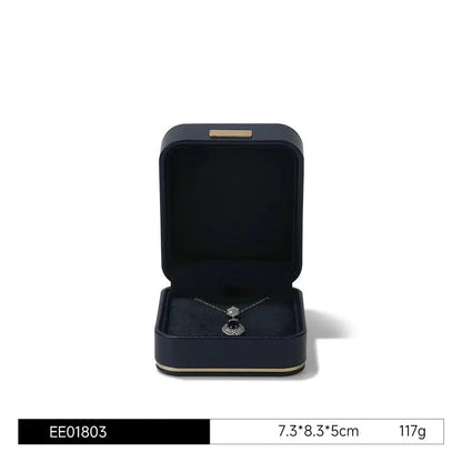 Jewelry box, wedding PU leather ring box, earrings, necklace storage box, confession jewelry packaging, gift box Jim Display