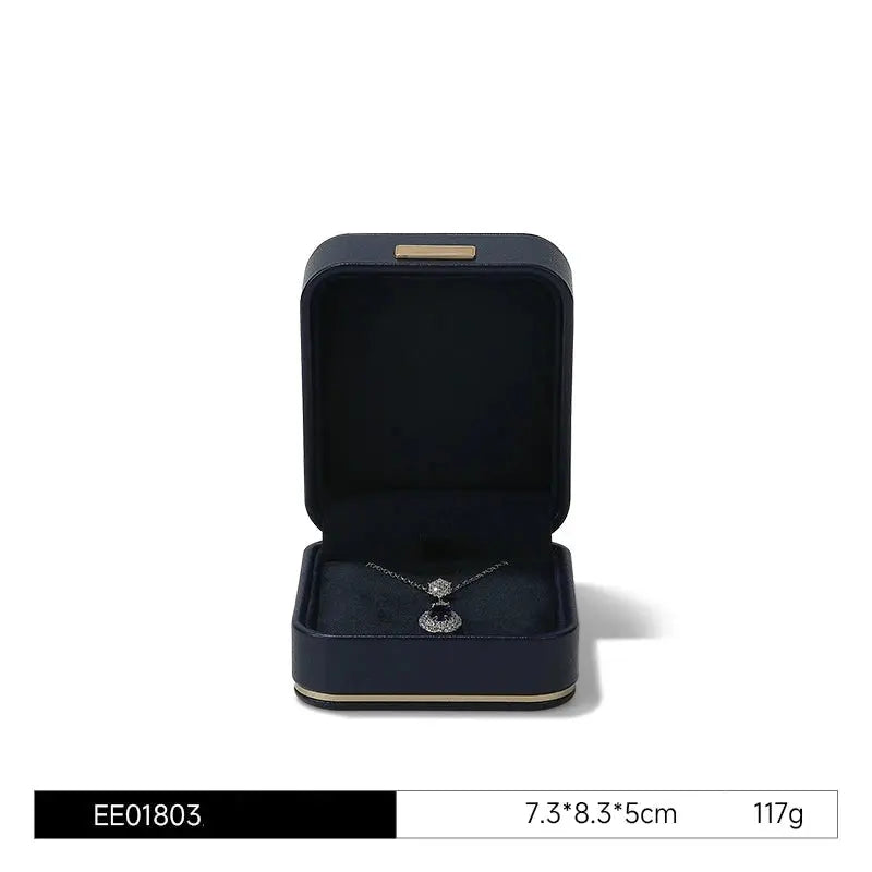 Jewelry box, wedding PU leather ring box, earrings, necklace storage box, confession jewelry packaging, gift box Jim Display