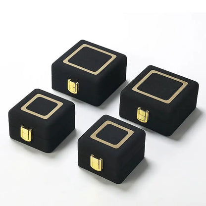 Jewelry Box, Microfiber Metal Buckle, Ring, Pendant Box, Jewelry Storage, Box, Necklace, Gift Box Jim Display