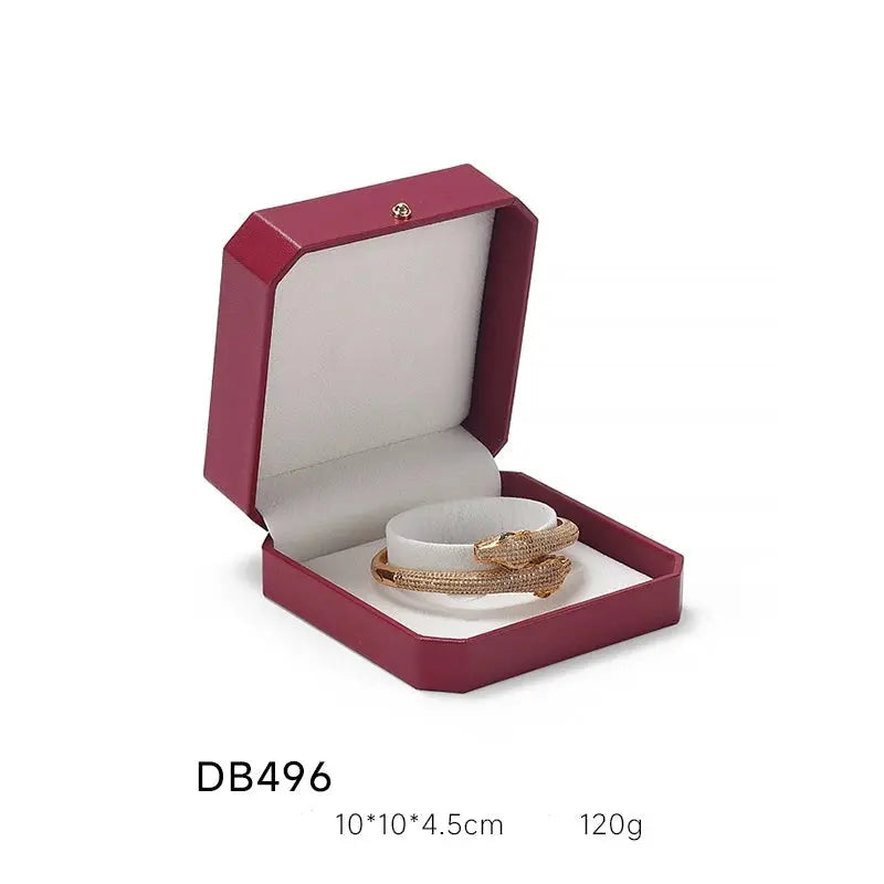 Octagonal Lace Jewelry Box PU Leather Ring Necklace Box Bracelet Pendant Earrings Jewelry Packaging Gift Box Jim Display