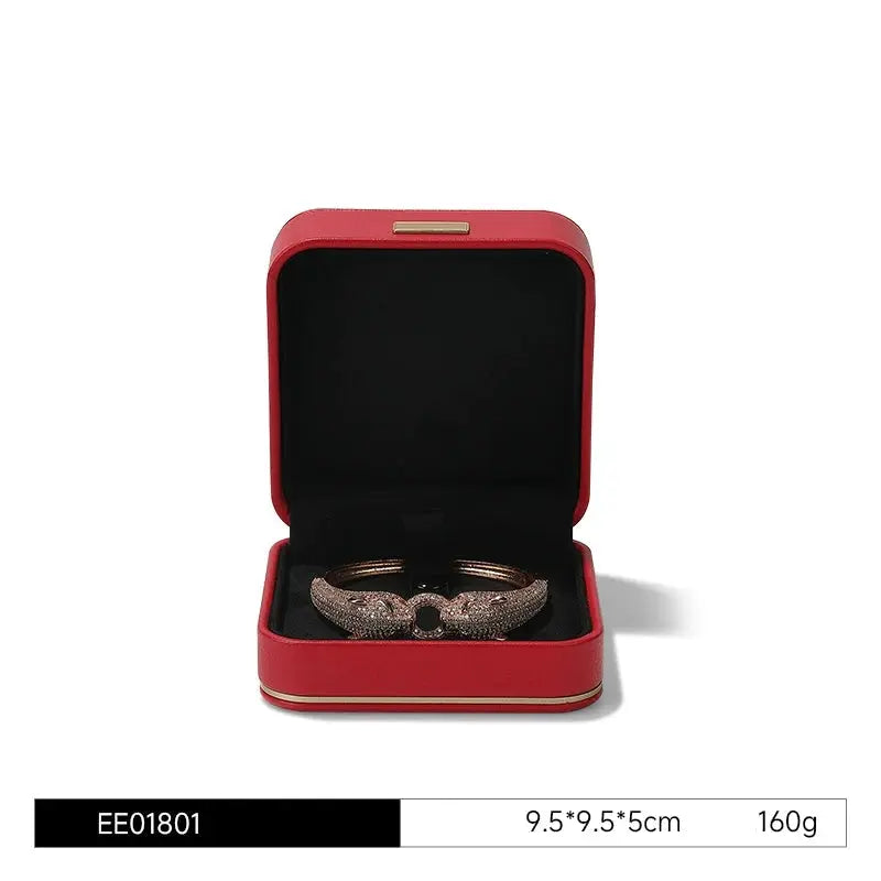 Jewelry box, wedding PU leather ring box, earrings, necklace storage box, confession jewelry packaging, gift box Jim Display