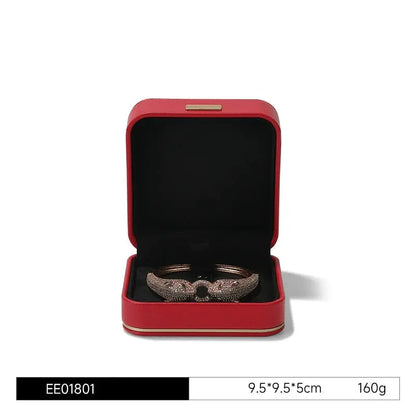 Jewelry box, wedding PU leather ring box, earrings, necklace storage box, confession jewelry packaging, gift box Jim Display
