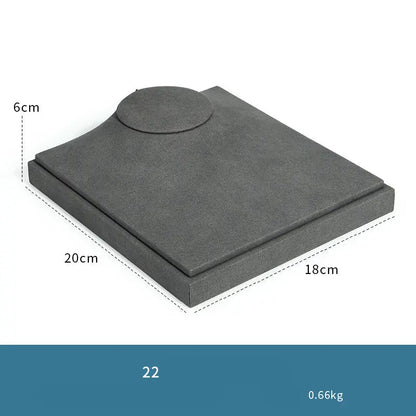 Gray microfiber jewellery display props, necklaces, pendants, earrings, rings, jewelry displays, jewelry display jewelry display shelves Jim Display