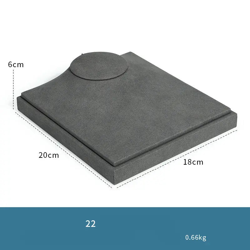 Gray microfiber jewellery display props, necklaces, pendants, earrings, rings, jewelry displays, jewelry display jewelry display shelves Jim Display