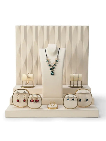 Luxury jewellery display, rings, necklaces, earrings, window display, jewelry, display props Jim Display
