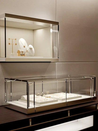 Jewelry display props, modern light luxury, microfiber display Jim Display