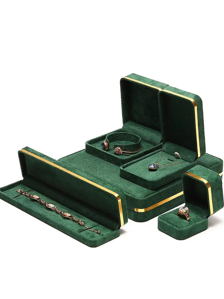 Light Luxury Jet Black Ring Box, Small Fine Jewelry Box, Necklace, Bracelet Jewelry Packaging Box, Gift Box Jim Display