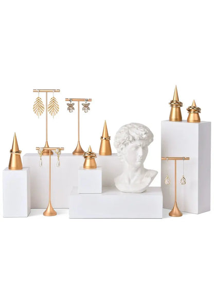 Tapered Metal Ring Display Holder Earrings Rack Display Stand Jewelry Shooting Props Stud Earrings Stands Jim Display
