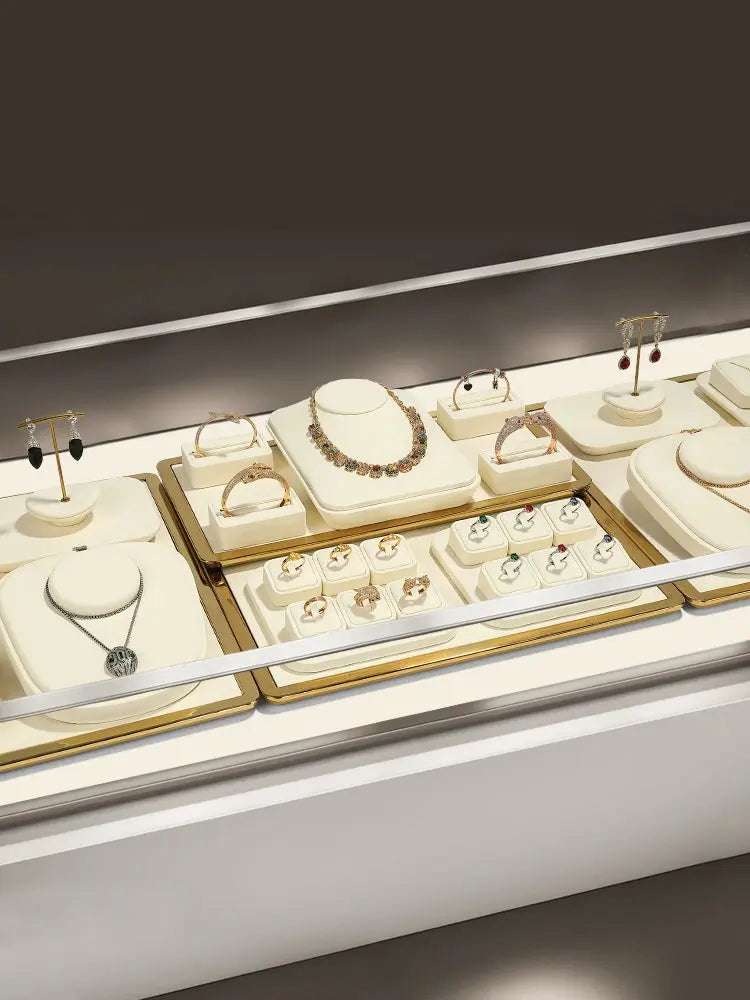 Luxury Jewelry Display Props, Rings, Necklaces, Earrings, Jewelry Counter Display Racks, Light Luxury Jewelry Display Jim Display
