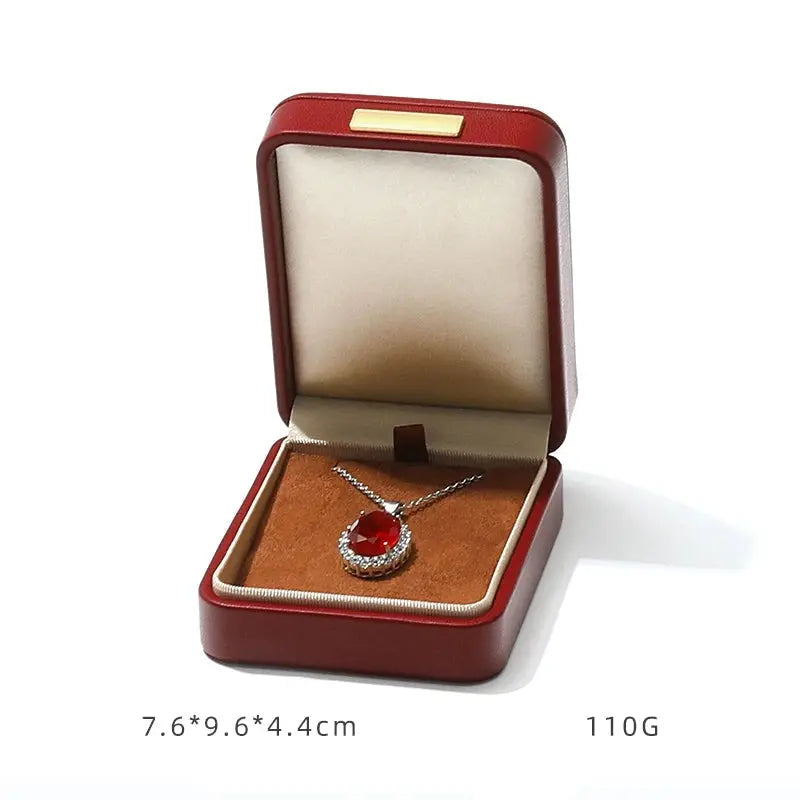 Light luxury Jewelry box high-end export suede inner bracelet bracelet necklace ring box high-end Jim Display