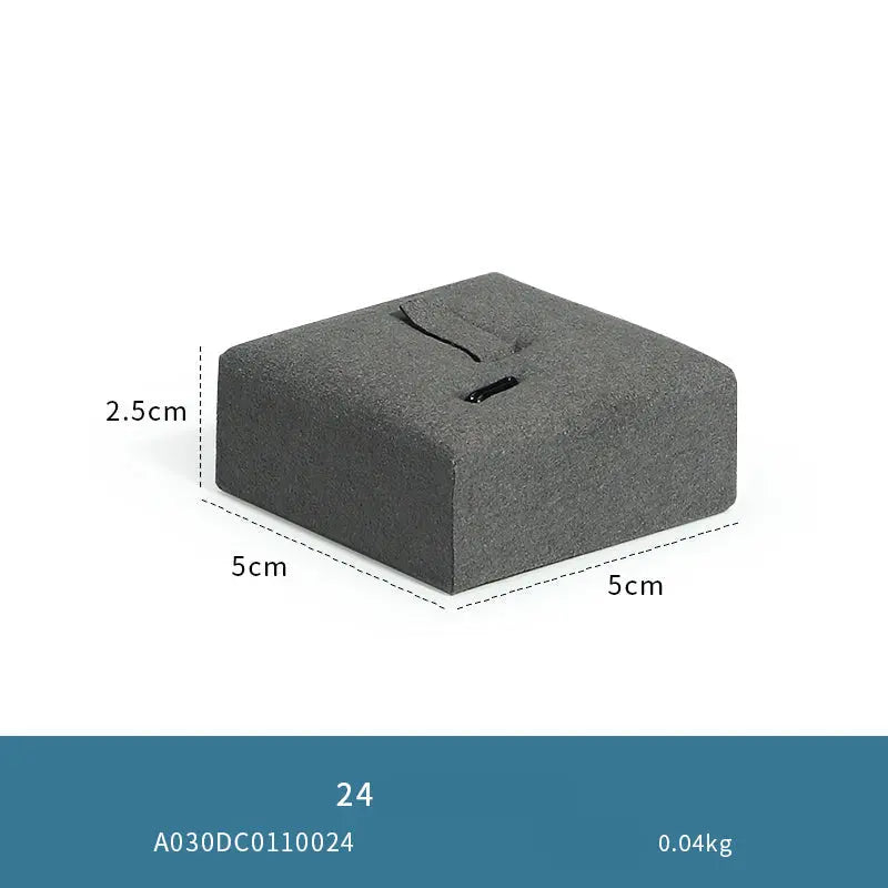 Gray microfiber jewellery display props, necklaces, pendants, earrings, rings, jewelry displays, jewelry display jewelry display shelves Jim Display