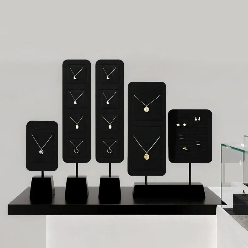 High Grade Jewelry Display Props Premium Black Ring Earrings Necklace Jewelry Display Stand Jim Display